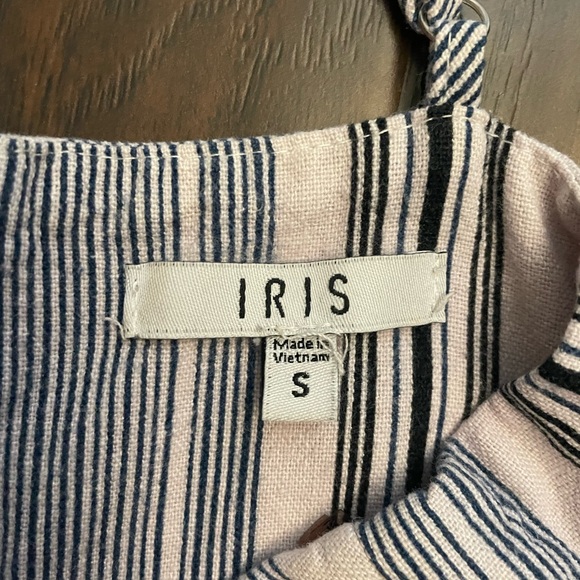 Iris Blue and White Striped Jumpsuit - Picture 3 of 3